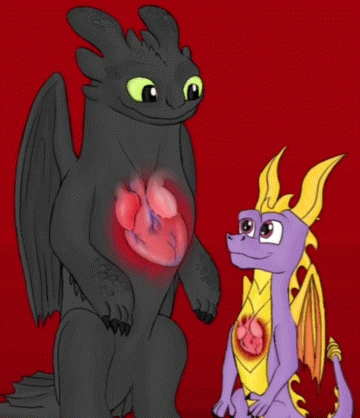 Toothless Spyro heart