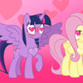 Twilight and fluttershy heart