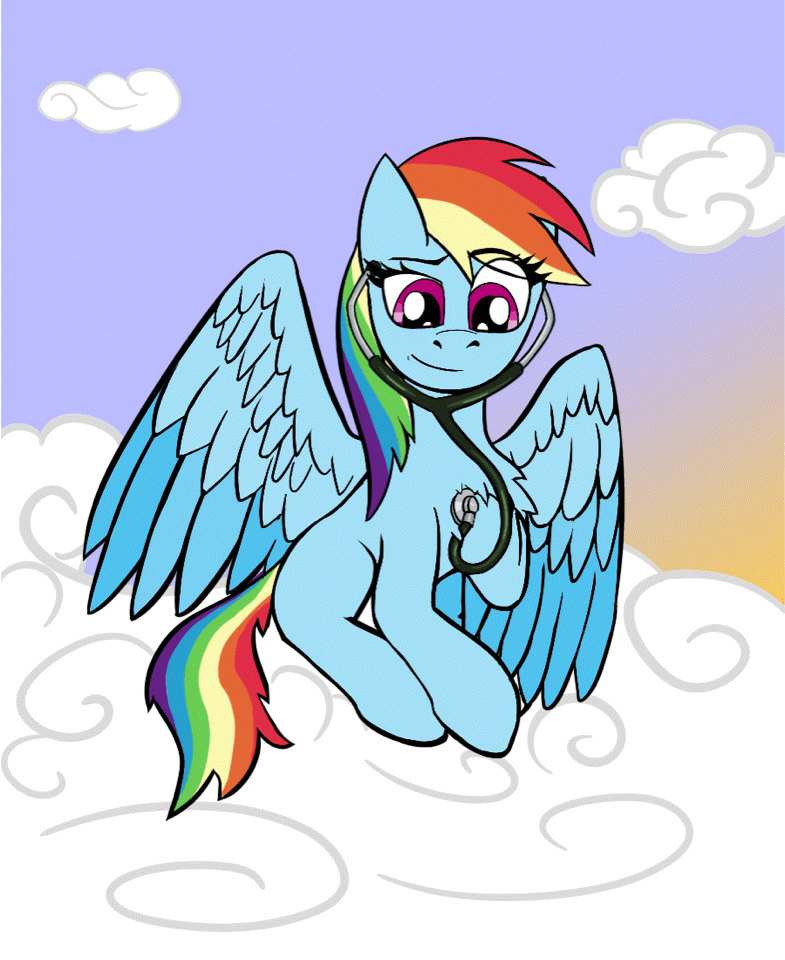 Rainbow dash self stething