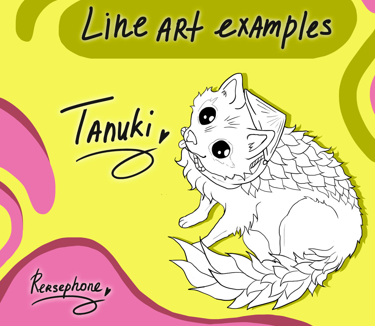 Tanuki Lineart. Part 1 by ArtisticPersephone on DeviantArt