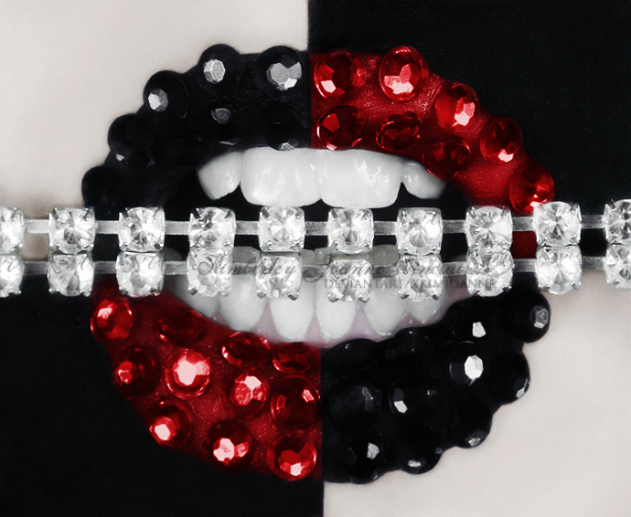 Jewel Encrusted Lips - I