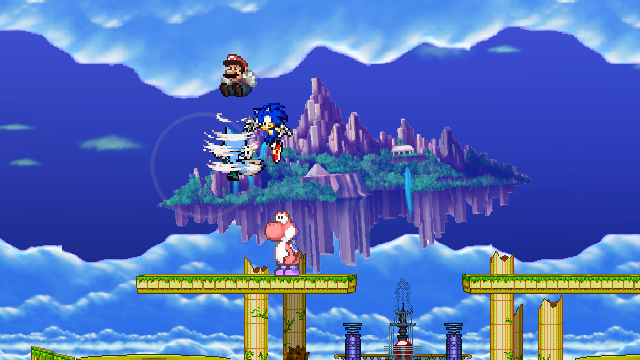 Mario and Yoshi vs Sonic and Tails 3