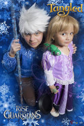 Jack Frost and Rapunzel by Qwaseer