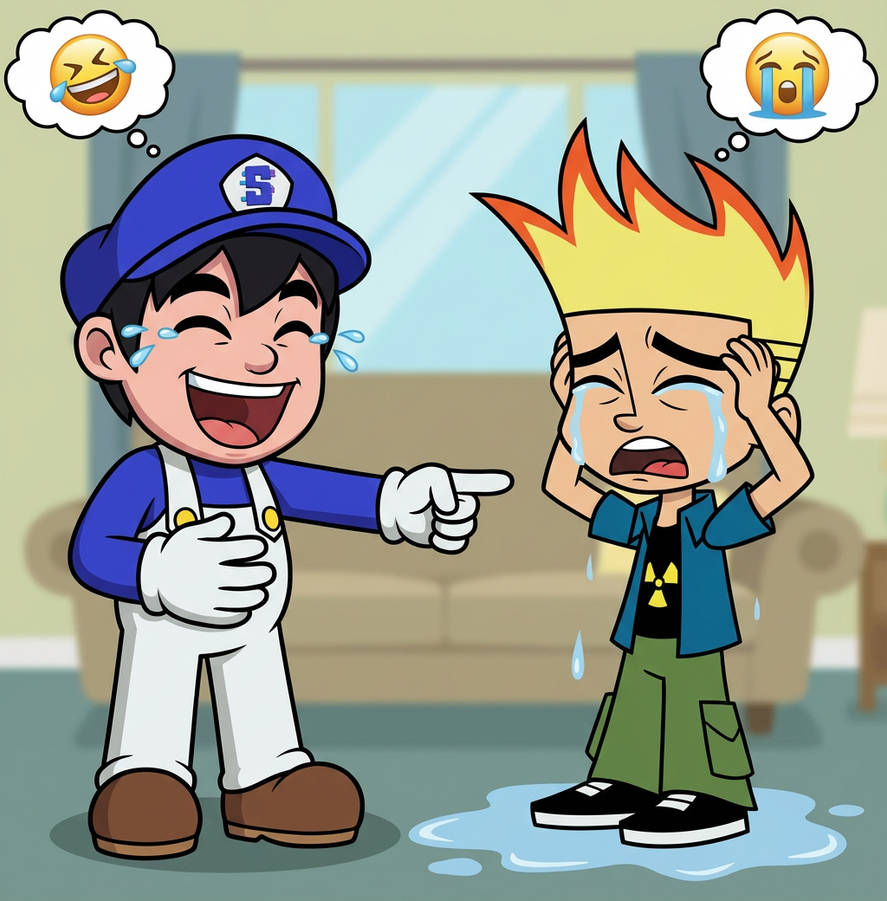 Johnny Crying Rbit Smg4 laughing at johnny test crying by aladin963 on DeviantArt