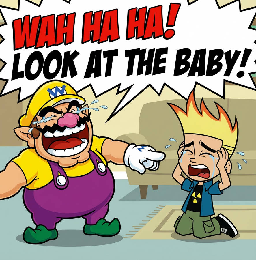 Johnny Crying Rbit Wario laughing at Johnny test crying by aladin963 on DeviantArt