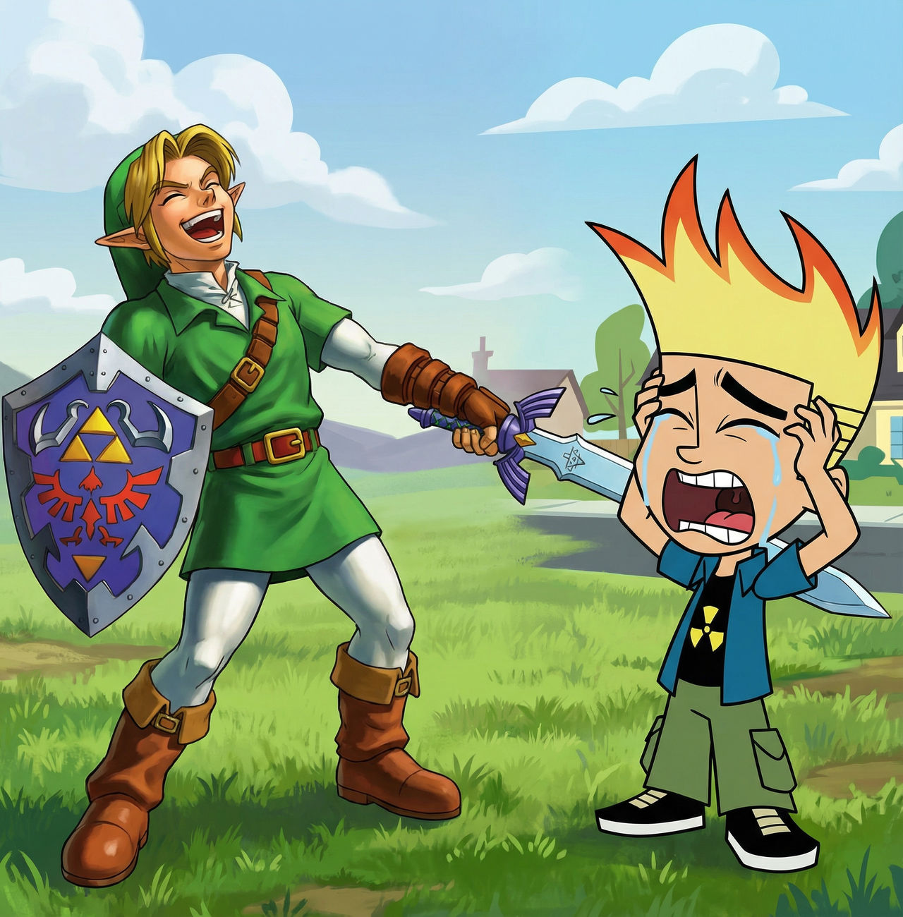 Johnny Crying Rbit Link laughing at johnny test crying by aladin963 on DeviantArt