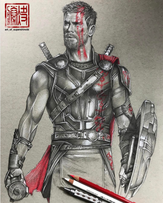 Thor Ragnarok, Art Of Super Shinobi dibujo de hoy by Origin-Art on  DeviantArt