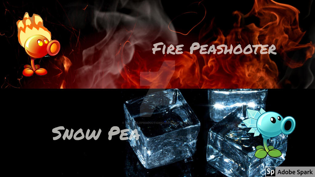 Plants Vs Zombies 2 Fire Peashooter Snow Pea By