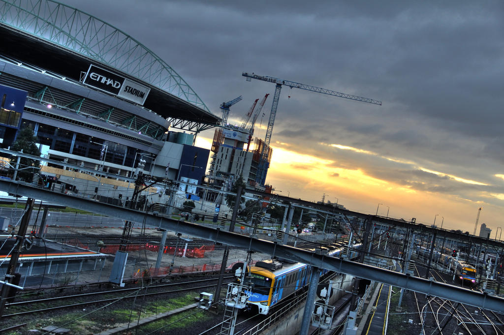 Metro train in HDR