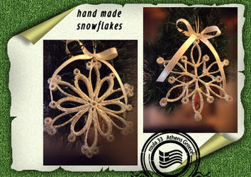 handmade paper snowflakes and glitter