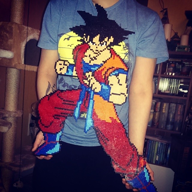 perler beads son goku