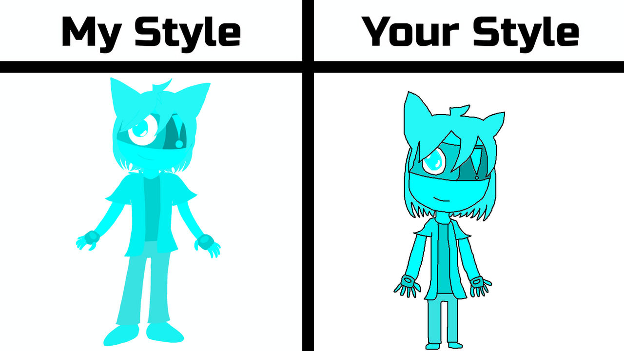 Cyan Colorblock Deviantart My Cyan Colorful In Your Style Collab By Avilesito by RooseveltStudios ...