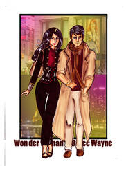 Bruce Wayne and Wonder woman