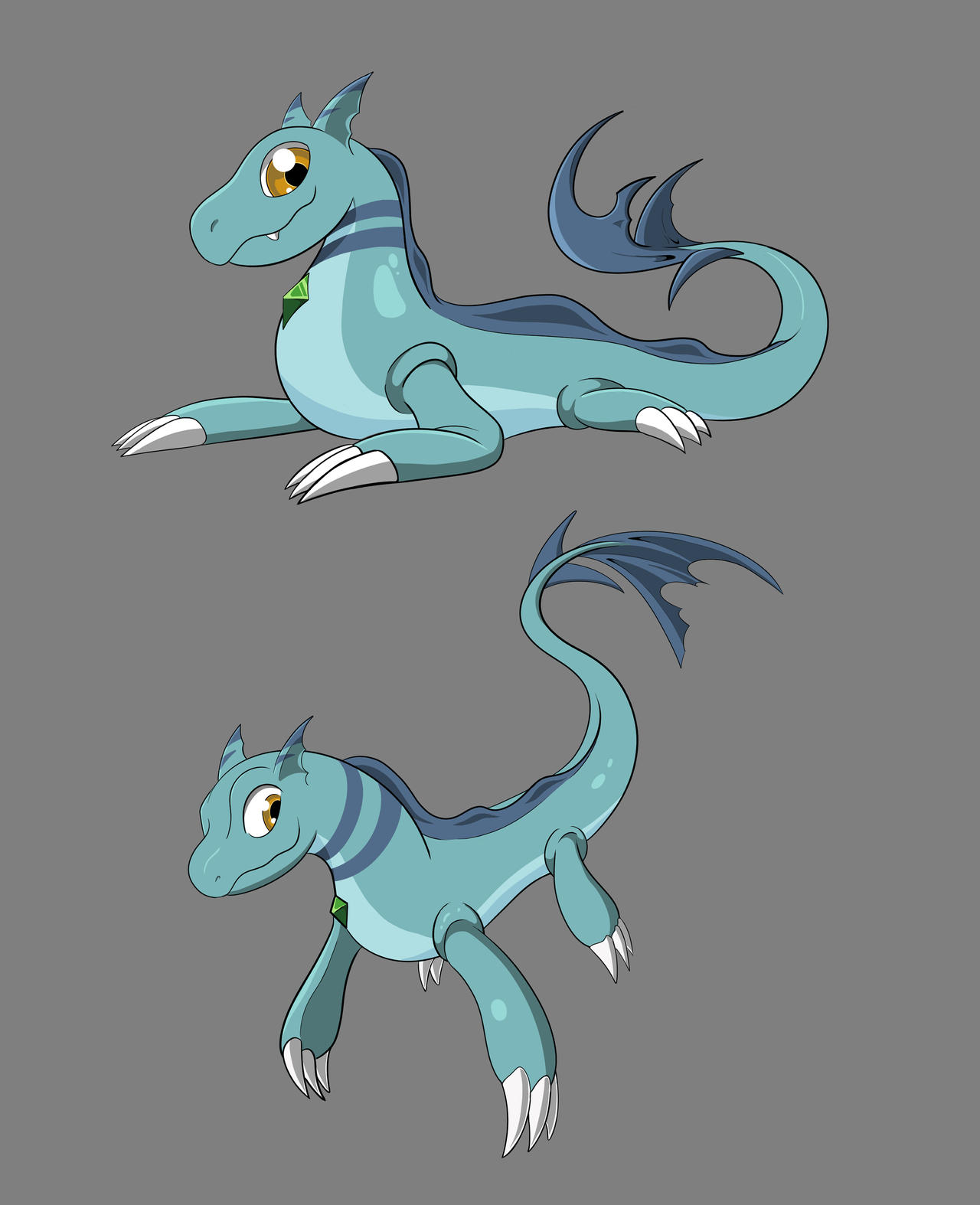 Fish Rookie Digimon Rookie Water digimon by MidKnight-story on DeviantArt