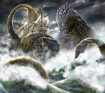 The Kraken attacks by Chongo-zilla