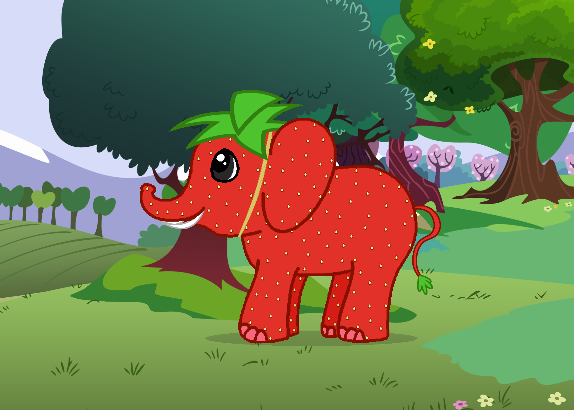 (MLP) Strawberry elephant by FriendlyTom1304 on DeviantArt