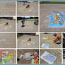 How i constructed the chalk art of mario 3D