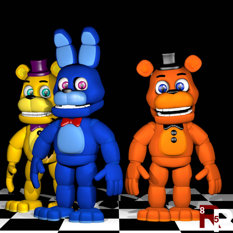 Fnaf World Models by W3IRDR3D on DeviantArt