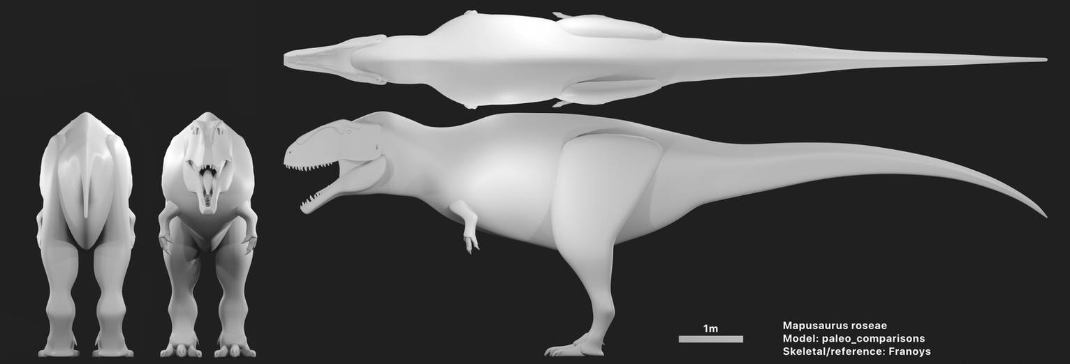 Mapusaurus roseae 3d multiview by carcharsauce on DeviantArt