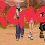 KingdomHearts Walk Poses: Sora, Riku, Kairi