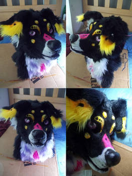 Paint Aussie fursuit head SOLD