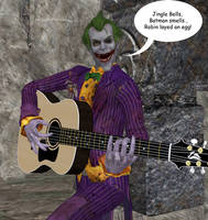 Joker singing carols