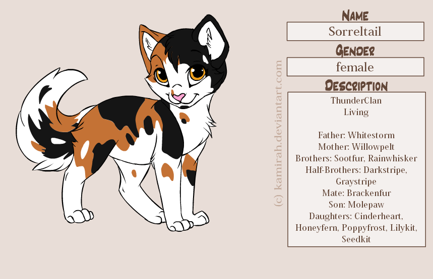 Sorelltail Warriors: Sorreltail by MarauderWolf93 on DeviantArt