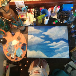 Clouds On An Art Desk