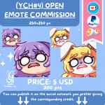 (YCH#4) EMOTE COMMISSION - IMAGE and GIF by koemivc
