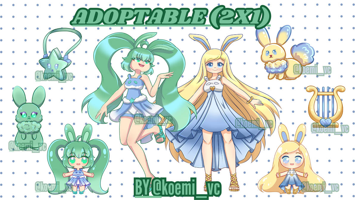 Kenie Rabbit (2 x 1) OPEN - KENOMONIMIS RABBIT by koemivc on DeviantArt