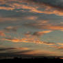 panoramic photo of burning sky