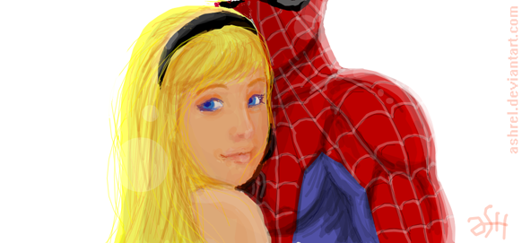 Gwen Stacy and her hero