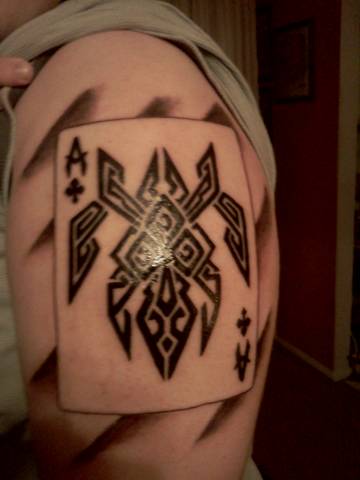 ace of clubs tattoo