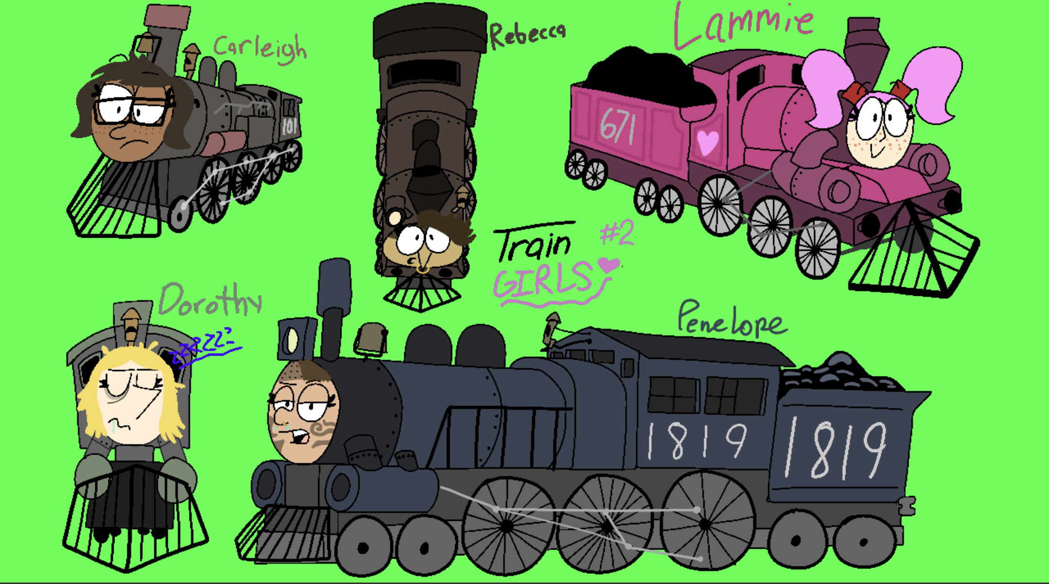 Train Girls #2 by t00nedl00n on DeviantArt