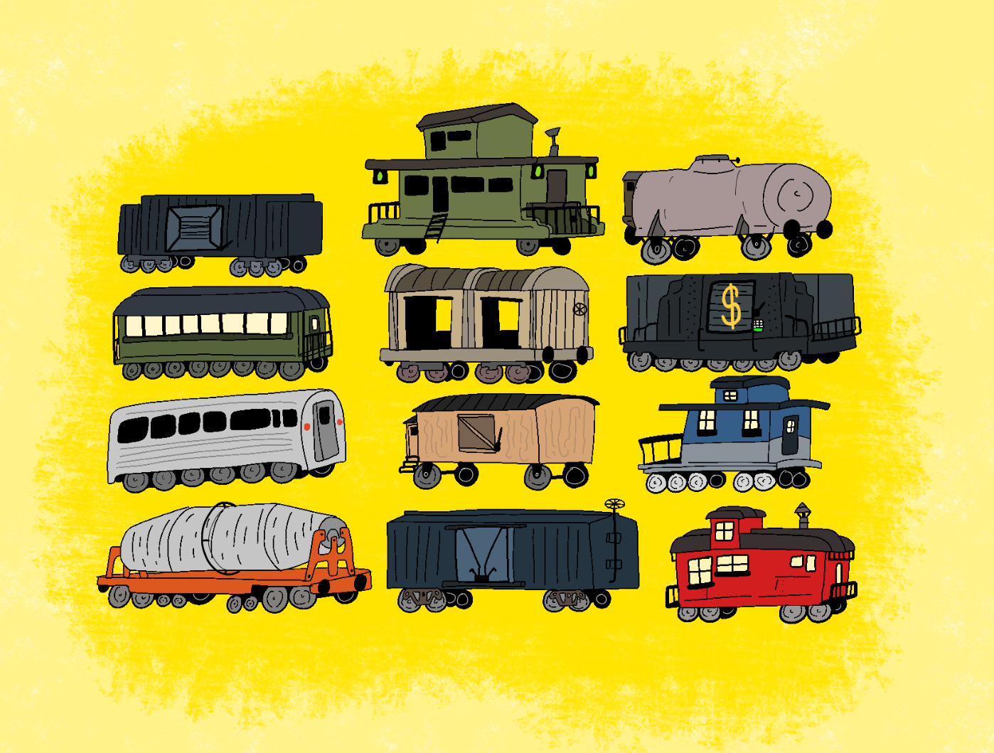 Several Train Car Designs by t00nedl00n on DeviantArt