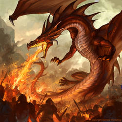 Fire Breathing Dragon by sandara