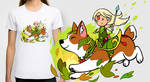 Corgi T-shirt / prints by sandara