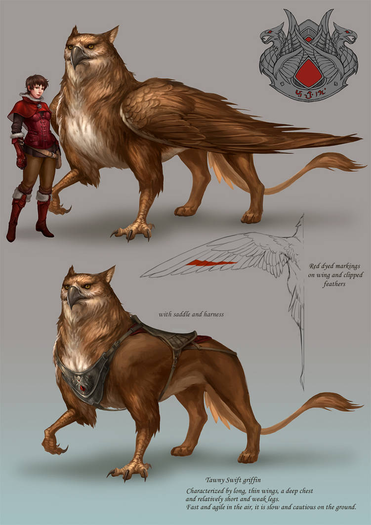 Red wing griffin by sandara on DeviantArt