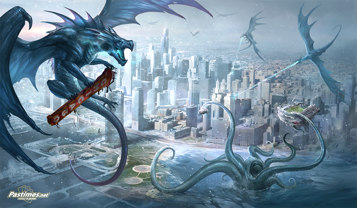 Chicago dragon playmat