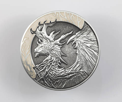 Forest Dragon coin - Bone variant