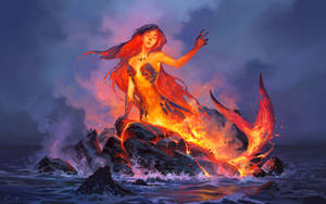 Lava mermaid