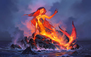 Lava mermaid