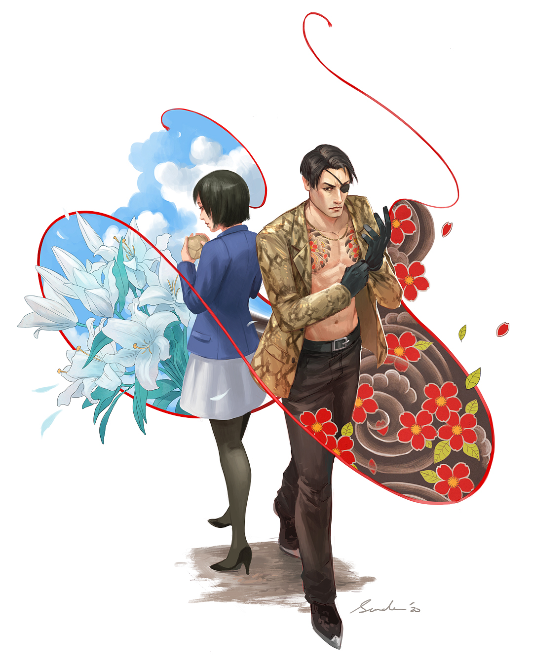 Yakuza 0 Majima and Makoto by sandara on DeviantArt