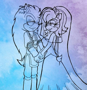 Commission- Spirit's and Sally's Wedding