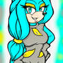 Sold Adopt- Aqua Blue And Grey Echidna