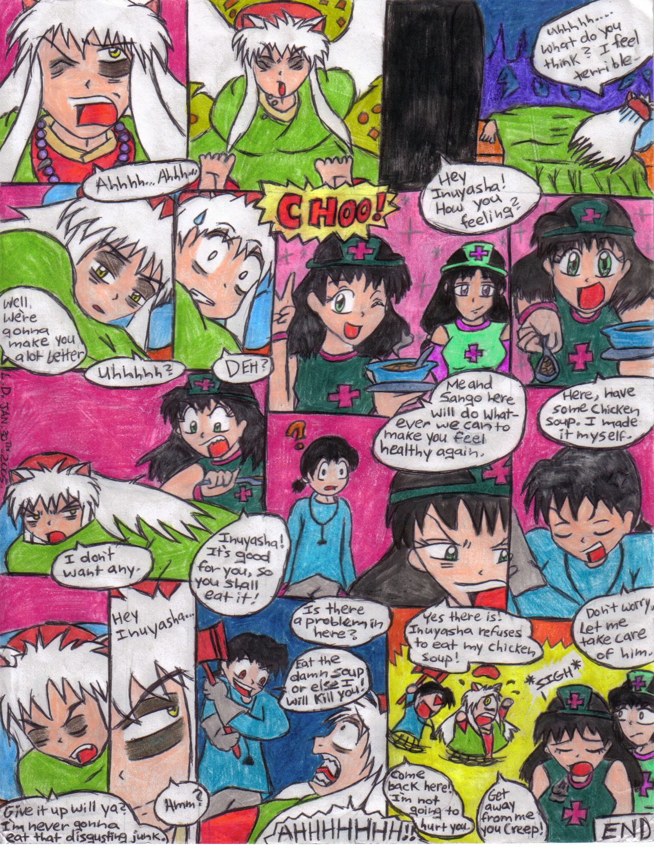 A day when Inuyasha got sick