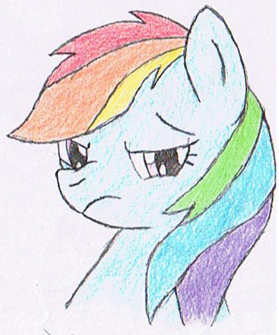 Rainbow Dash not amused