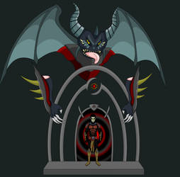 Milt in portal of the underworld. - Citadel - AQW