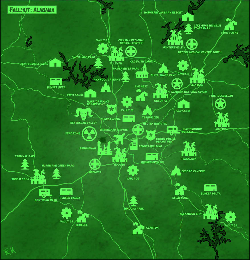 Alabama Deviantart Map Fallout: Alabama Map by TranstronicEngineer on DeviantArt