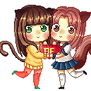 Commission Couple Chibi pixel